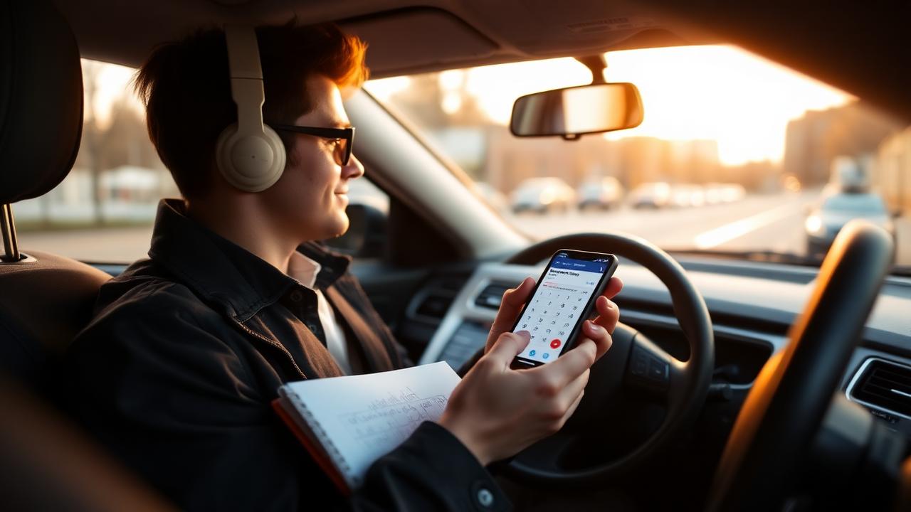 Motorista de aplicativo comparando ganhos do dia em uma calculadora no celular